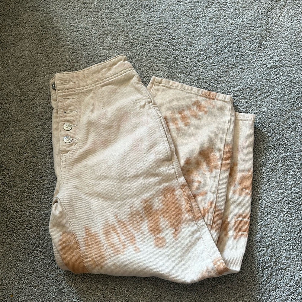 FREE PEOPLE YELLOW SUNBURST JEANS